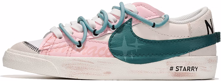 custom-shoes-women-nike-blazer-low-77-jumbo-pastel-pink-green
