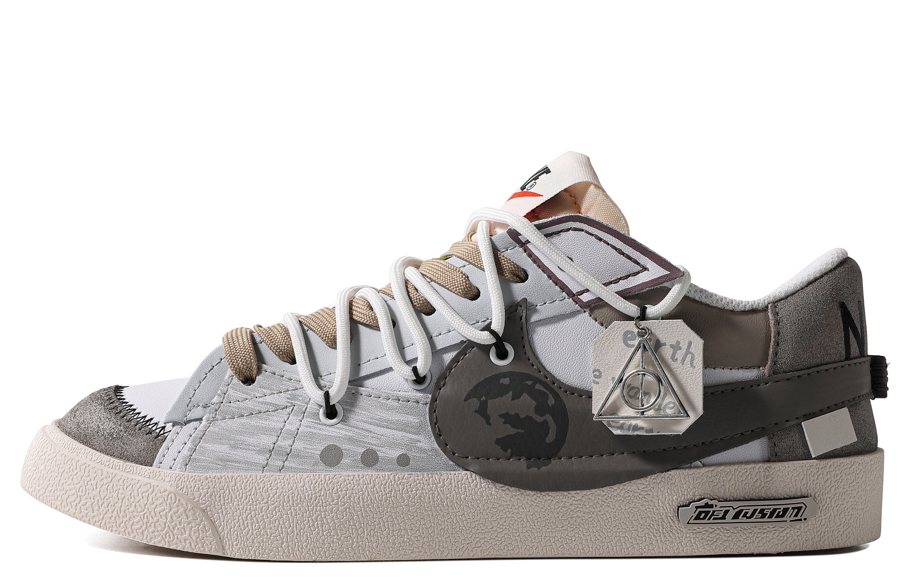 Buy (W) 【定制鞋】耐克Blazer Low '77 Jumbo '失落文明' 低帮板鞋 DQ1470-101(TeamM-女款失落文明S-BOX)