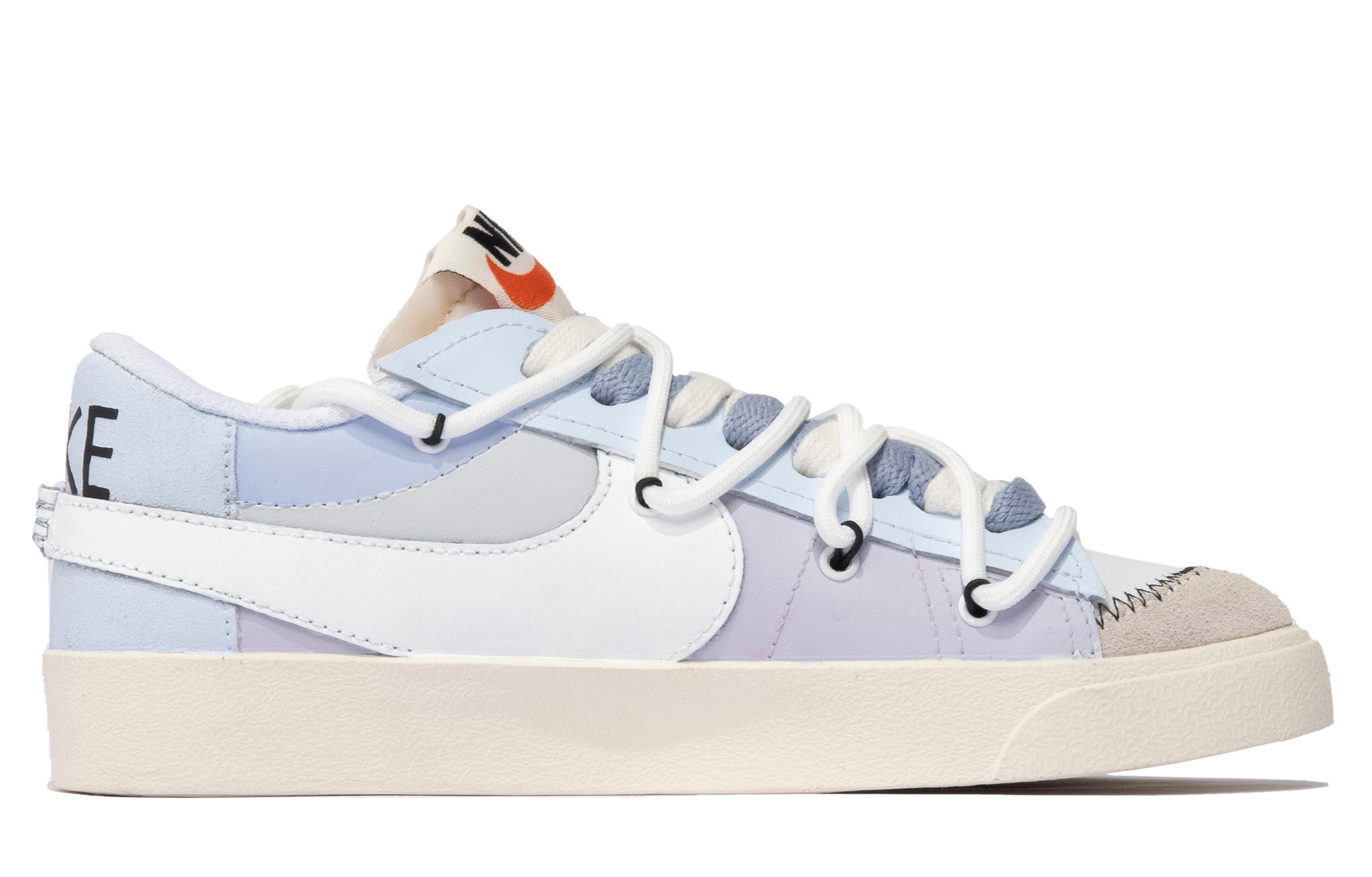 Order 【訂製球鞋】Nike Blazer Low '77 Jumbo 特殊鞋盒 破繭 蝴蝶 簡約 低筒 板鞋 女款 米白藍紫