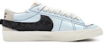 Order 【客製球鞋】Nike Blazer Low 77 Jumbo 極簡拼接 雕花皮勾 浮雕 皮貼 低筒 板鞋 女款 藍棕
