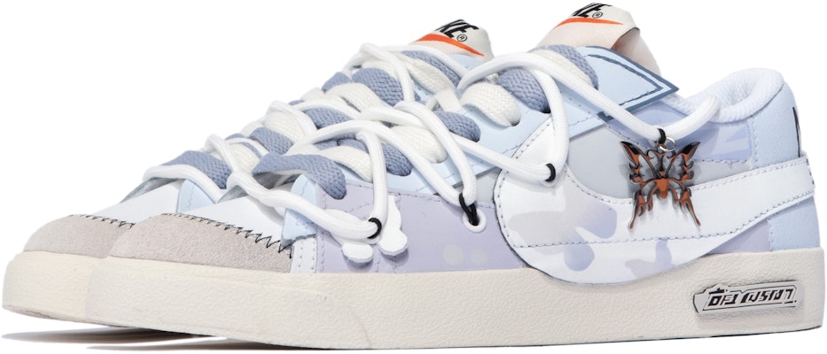 【訂製球鞋】Nike Blazer Low '77 Jumbo 特殊鞋盒 破繭 蝴蝶 簡約 低筒 板鞋 女款 米白藍紫 Lookbook 【訂製球鞋】Nike Blazer Low '77 Jumbo 特殊鞋盒 破繭 蝴蝶 簡約 低筒 板鞋 女款 米白藍紫