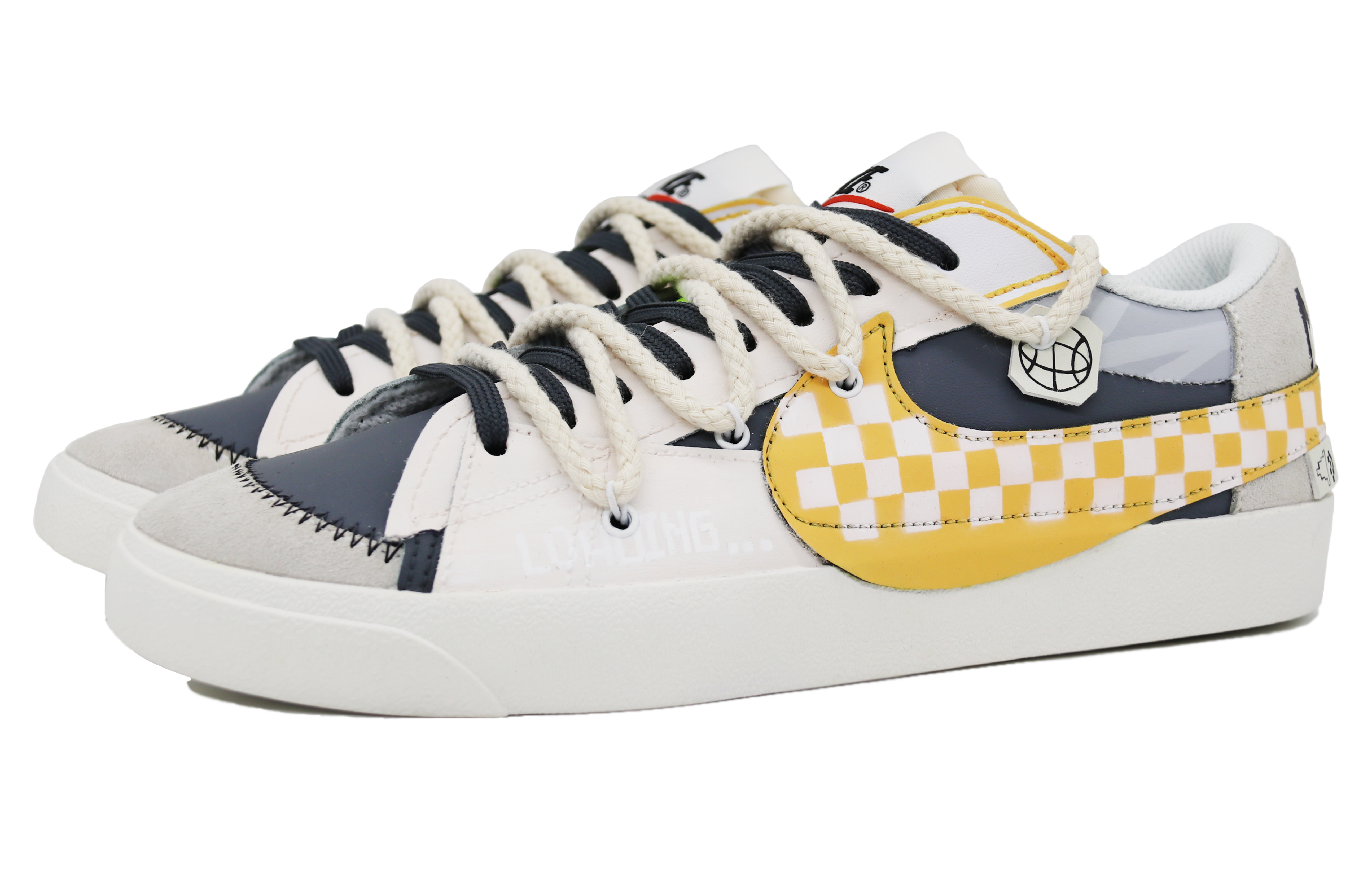 Lookbook (W) 定制鞋-Nike Blazer Low '77 Jumbo '网络之心 棋盘格' DQ1470-101(Team31-女款赛博之心)