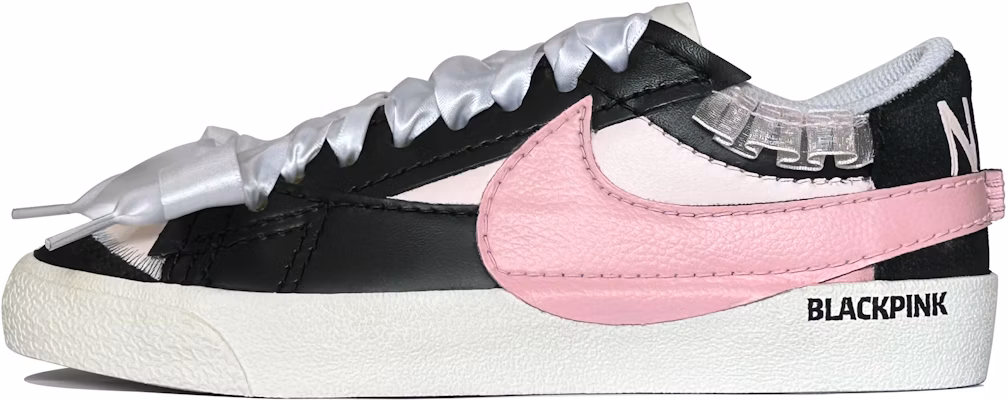 【訂製球鞋】Nike Blazer BLACKPINK 簡約 噴塗 減震輕便 低筒 滑板鞋 女款 黑粉 Order 【訂製球鞋】Nike Blazer BLACKPINK 簡約 噴塗 減震輕便 低筒 滑板鞋 女款 黑粉
