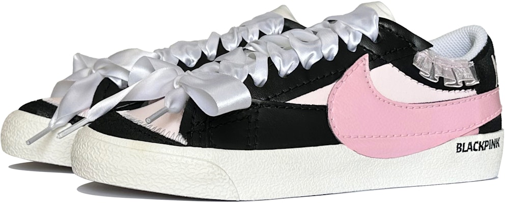【訂製球鞋】Nike Blazer BLACKPINK 簡約 噴塗 減震輕便 低筒 滑板鞋 女款 黑粉 Shop 【訂製球鞋】Nike Blazer BLACKPINK 簡約 噴塗 減震輕便 低筒 滑板鞋 女款 黑粉