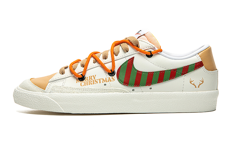 Buy (W) 나이키 블레이저 로우 '크리스마스 앤틀러'(커스텀) DC4769-102(Team22-女款鹿角米白A-BOX)