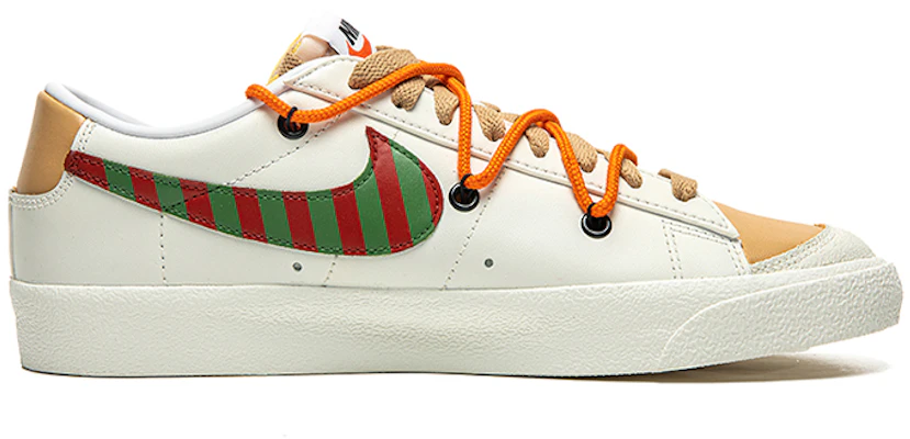 【定制球鞋】Nike Blazer Low 聖誕節主題 鹿角 解構雙鞋帶 低幫 板鞋 女款 米白 Order 【定制球鞋】Nike Blazer Low 聖誕節主題 鹿角 解構雙鞋帶 低幫 板鞋 女款 米白