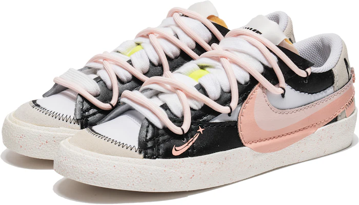 【定製球鞋】 Nike Blazer Low 髒粉三勾 夏日主題 潑墨 低筒 板鞋 女款 髒粉 Order 【定製球鞋】 Nike Blazer Low 髒粉三勾 夏日主題 潑墨 低筒 板鞋 女款 髒粉