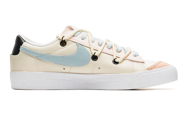 Order (W) [Sepatu Custom] Nike Blazer Low 'Grafiti Daun Maple Pink Biru' DC4769-102(Team22-涂鸦枫叶蓝粉A-BOX)