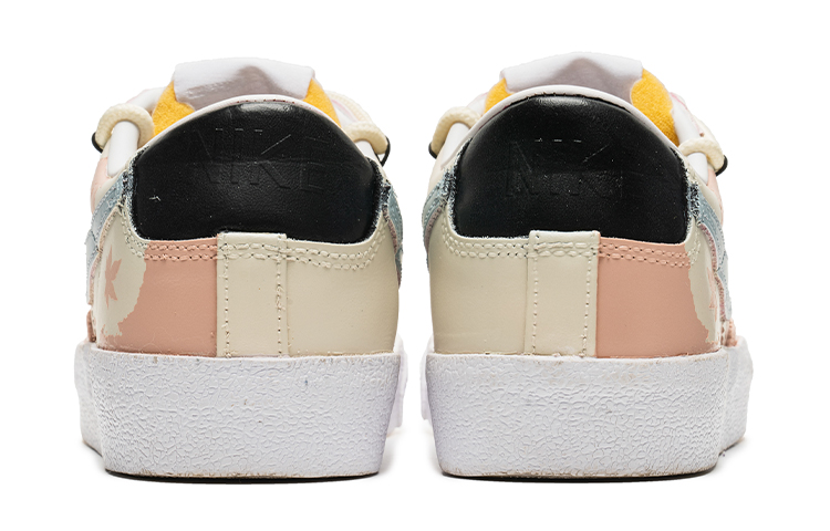 Shop (W) [Sepatu Custom] Nike Blazer Low 'Grafiti Daun Maple Pink Biru' DC4769-102(Team22-涂鸦枫叶蓝粉A-BOX)