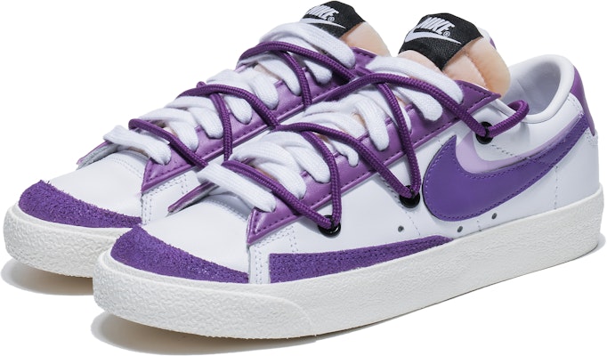 【定制球鞋】Nike Blazer Low 熏衣草雙鉤 潑墨 低筒 板鞋 女款 白紫 Order 【定制球鞋】Nike Blazer Low 熏衣草雙鉤 潑墨 低筒 板鞋 女款 白紫