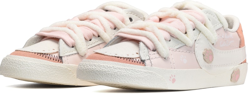 【定制球鞋】Nike Blazer Low Jumbo 粉紅柠檬冰 貓咪肉墊 低幫 板鞋 女款 黑白粉 Lookbook 【定制球鞋】Nike Blazer Low Jumbo 粉紅柠檬冰 貓咪肉墊 低幫 板鞋 女款 黑白粉