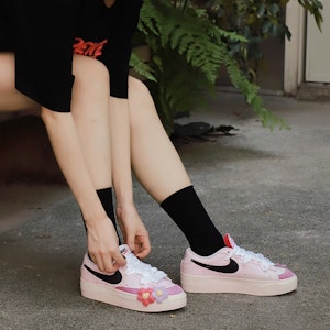 (W) 나이키 블레이저 로우 '자색 고구마' (커스텀) DJ0292-101(Team104-紫薯于你) 3