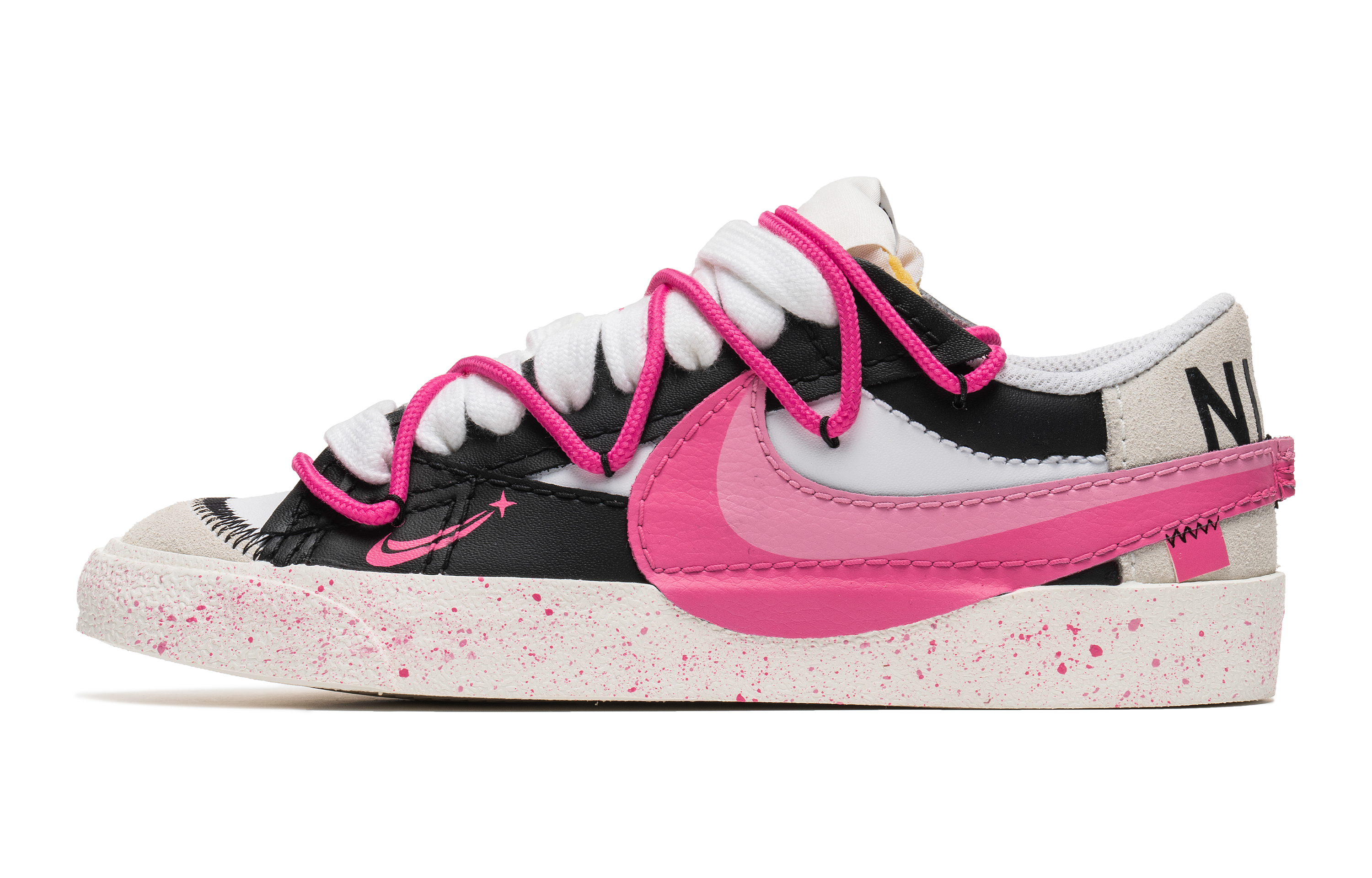 [Custom Shoes] (Women) Nike Blazer Low 'Triple Swoosh Ink Splatter'