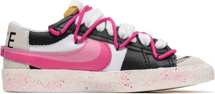 【客製化球鞋】 Nike Blazer Low 活力三勾 泼墨 低筒 板鞋 女款 黑白粉 Order 【客製化球鞋】 Nike Blazer Low 活力三勾 泼墨 低筒 板鞋 女款 黑白粉