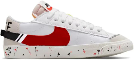 Order 【定製球鞋】Nike Blazer Low Jumbo 潮流百搭 塗鴉藝術 復古休閒 防滑 低筒 板鞋 女款 白紅黑