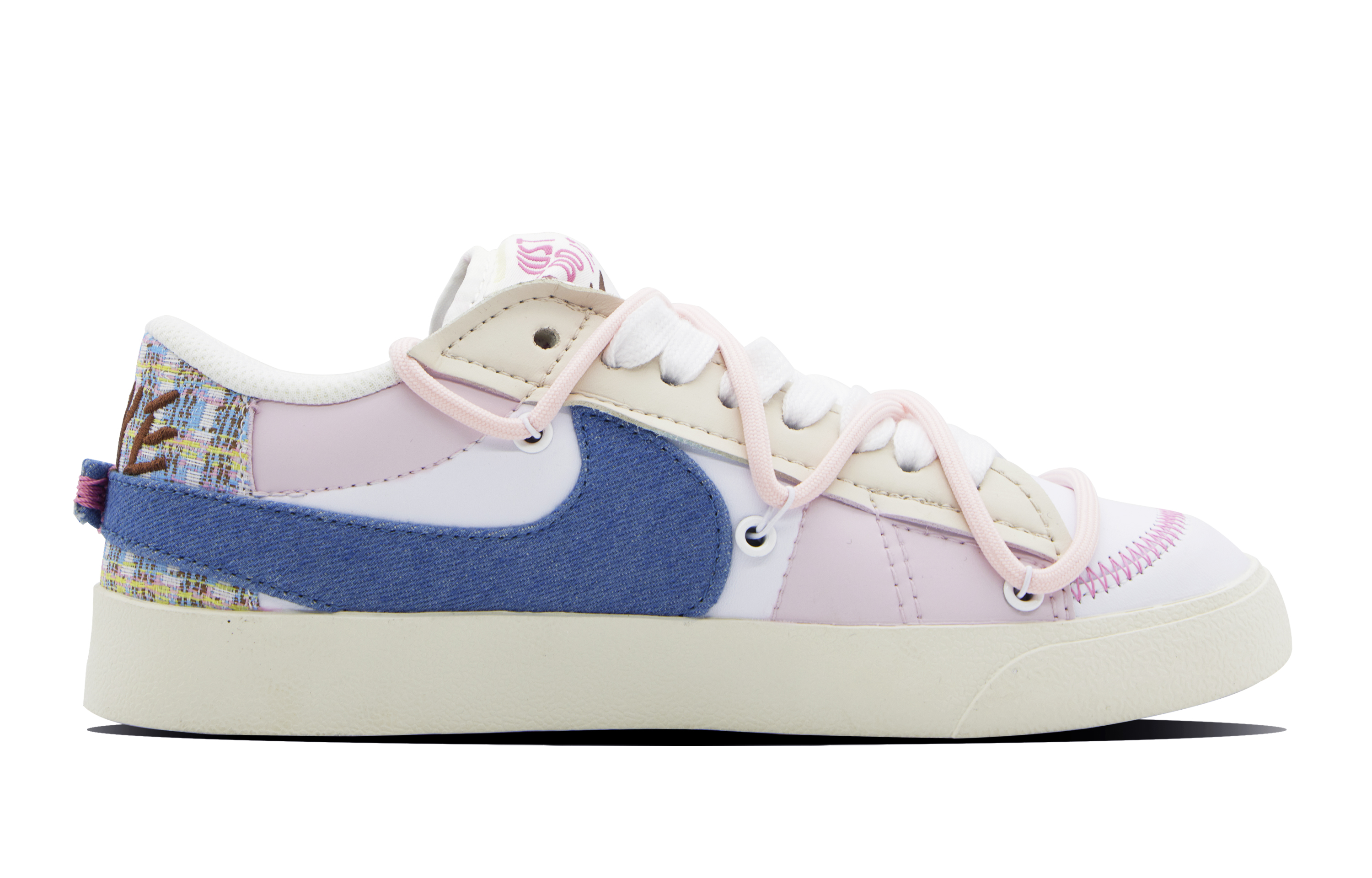 Order 【訂製球鞋】Nike Blazer Low Jumbo 東裳蝶 神秘寧靜 優雅 美麗飛舞 低筒 板鞋 女款 白藍粉