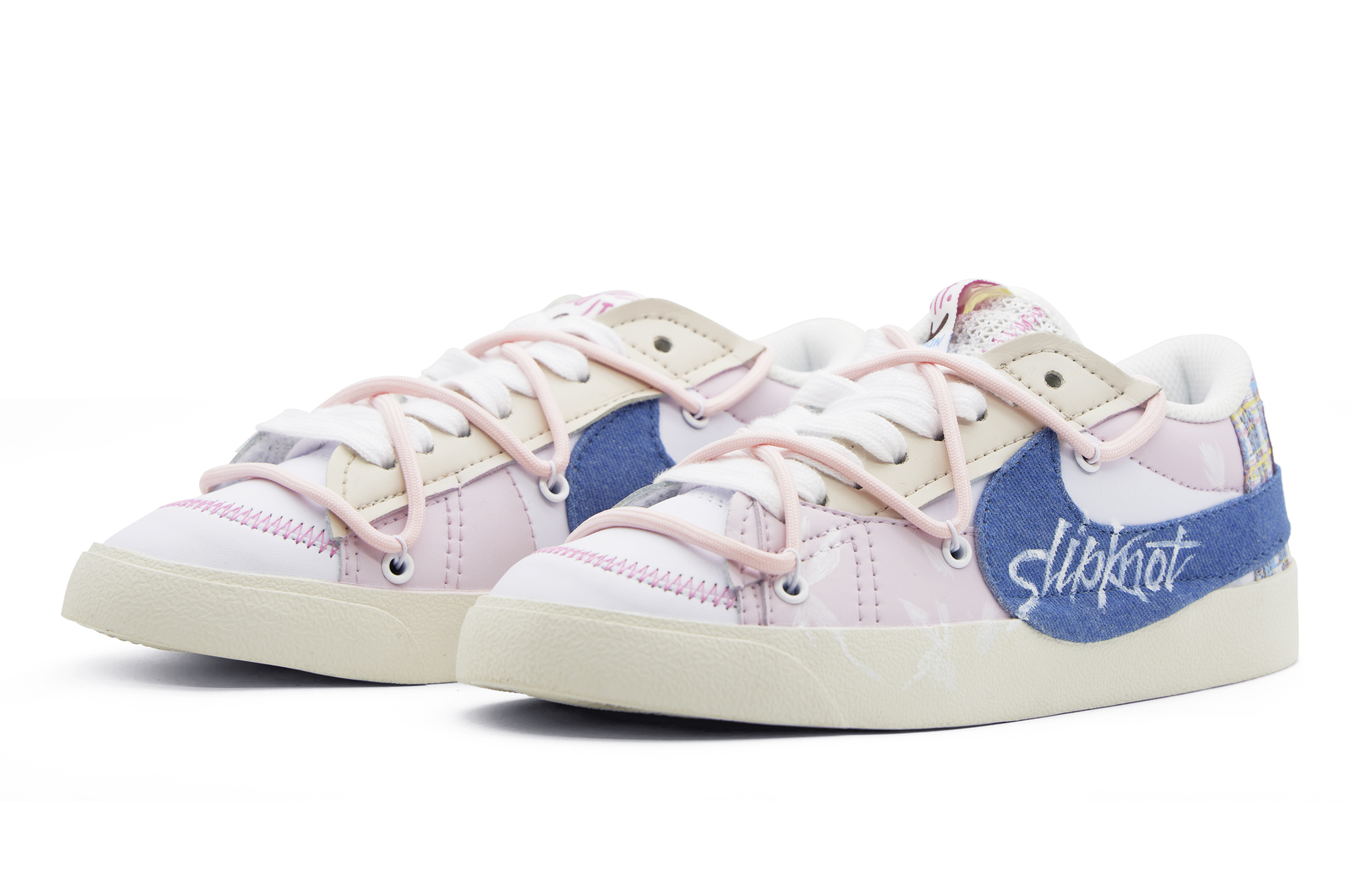Lookbook 【訂製球鞋】Nike Blazer Low Jumbo 東裳蝶 神秘寧靜 優雅 美麗飛舞 低筒 板鞋 女款 白藍粉