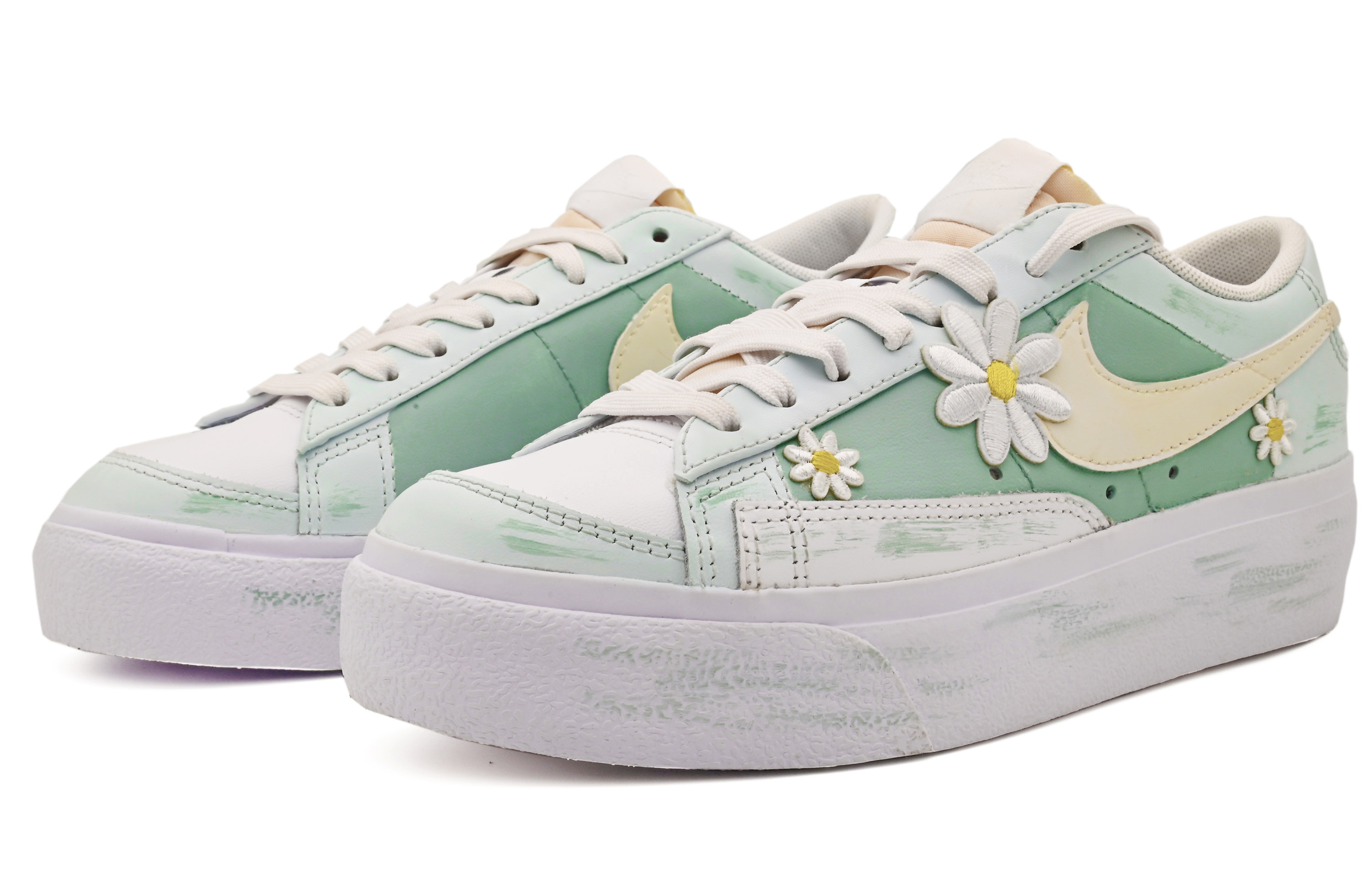 Lookbook (W) 나이키 블레이저 로우 플랫폼 '민트 데이지' (커스텀) DJ0292-1009(Team77-(薄荷绿小雏菊)