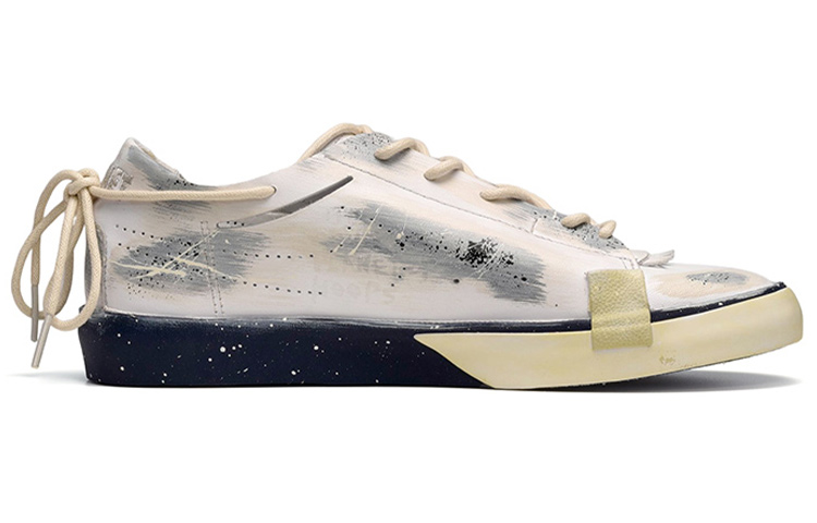 Order (W) [カスタムシューズ] ナイキ ブレザー ロー スリップ 'ブルー ボイド スプラッシュ-アーティスト スクラッチオフ' レディース CW2619-141(TeamE-女款泼墨艺术家黑白灰)