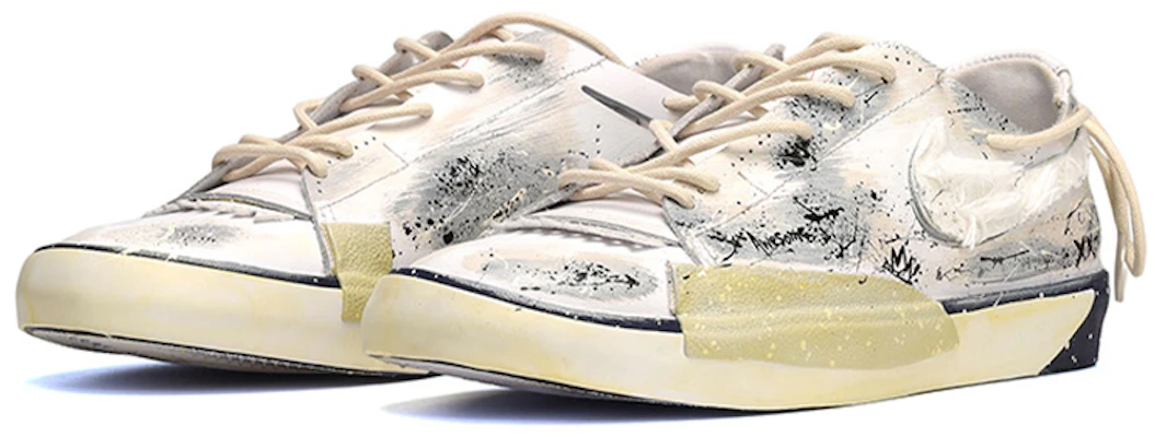 【定制球鞋】 Nike Blazer Low Slip Blue Void 泼墨藝術家 刮刮樂 低幫 板鞋 女款 黑白灰 Lookbook 【定制球鞋】 Nike Blazer Low Slip Blue Void 泼墨藝術家 刮刮樂 低幫 板鞋 女款 黑白灰