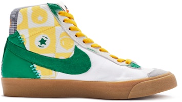 【定制球鞋】 Nike Blazer Mid '77 LX 趣味貼紙 手繪噴繪 低幫 板鞋 女款 黃綠白 Order 【定制球鞋】 Nike Blazer Mid '77 LX 趣味貼紙 手繪噴繪 低幫 板鞋 女款 黃綠白