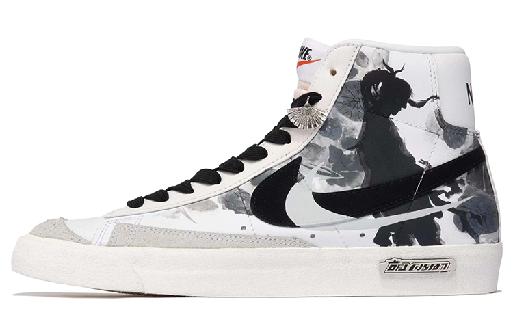 Buy (W) [定制鞋] 耐克 Blazer 中帮 '黑白灰' CZ1055-100(TeamM-女款隐士侠客S-BOX)