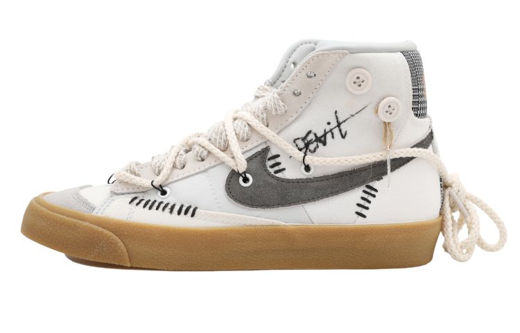 Buy (W) Zapatillas Nike Blazer Mid 'Pluma Demonio Negro Blanco Gris' DR0977-119(Team拾玖-恶魔之羽S-BOX）