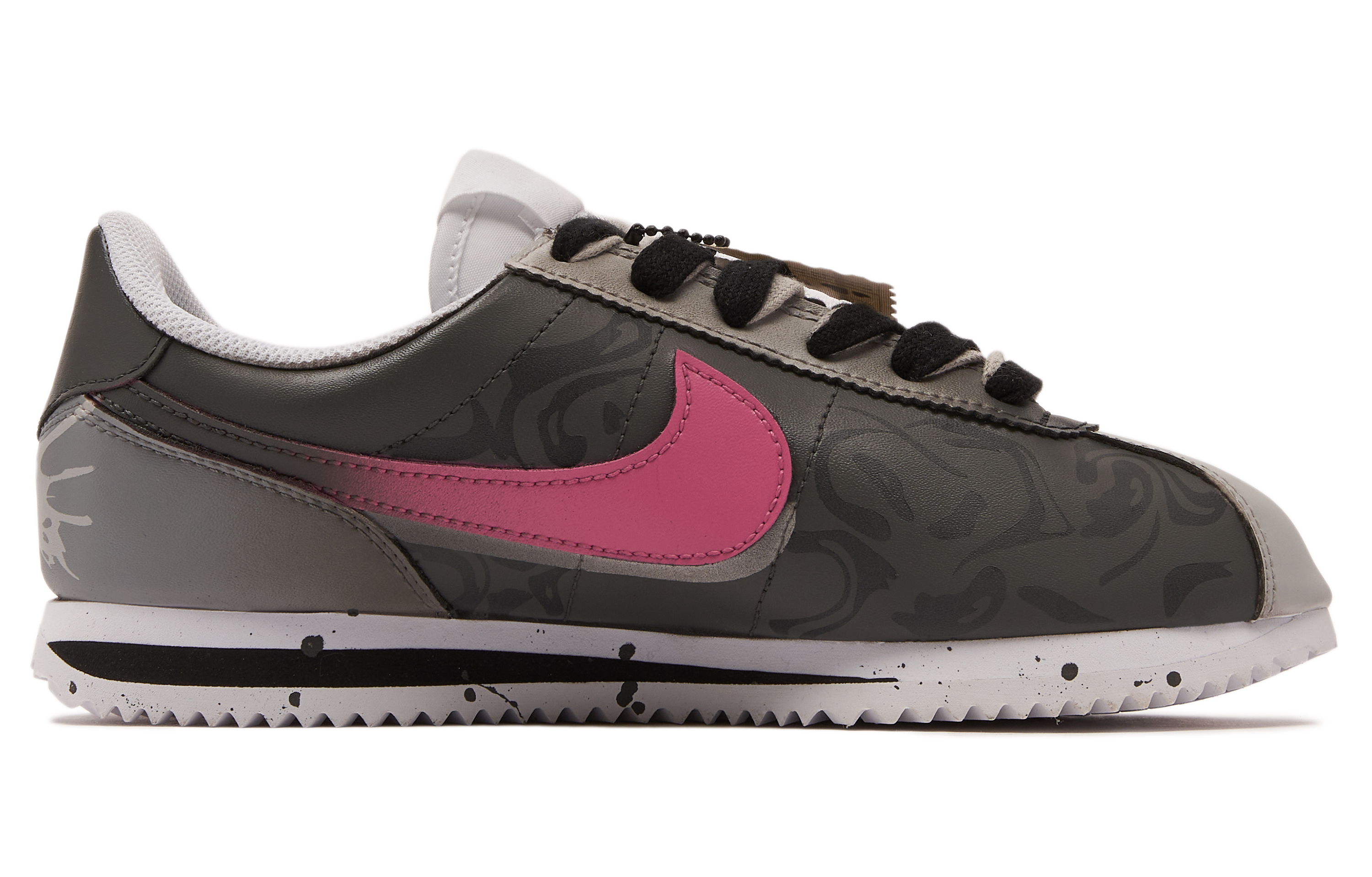 Shop (W) [定制鞋] 耐克 Cortez '熊猫恶作剧 520 灰-黑-紫' 904764-102(TeamH-女款信恋S-BOX)