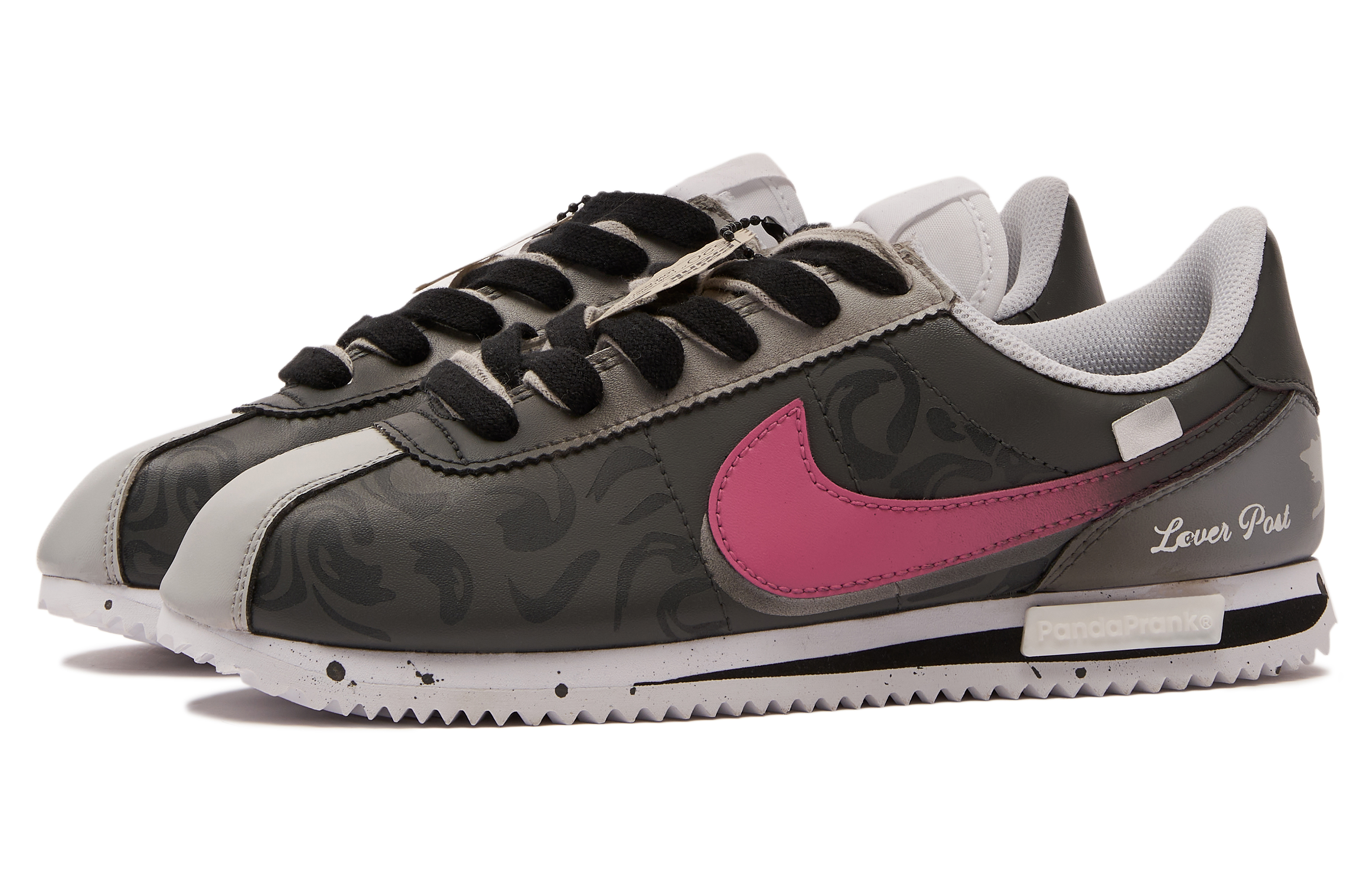 Purchase (W) [定制鞋] 耐克 Cortez '熊猫恶作剧 520 灰-黑-紫' 904764-102(TeamH-女款信恋S-BOX)