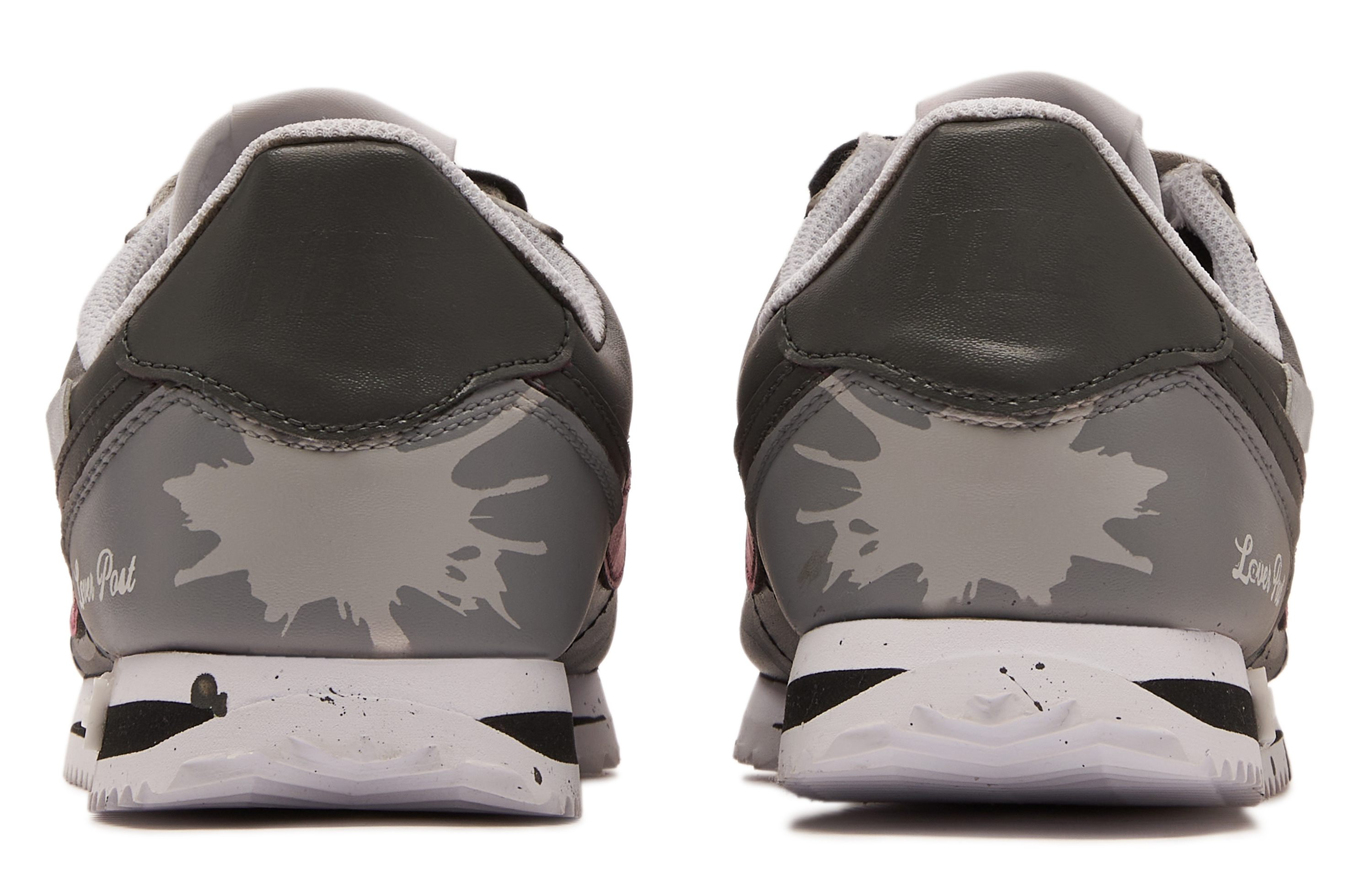 Details for (W) [定制鞋] 耐克 Cortez '熊猫恶作剧 520 灰-黑-紫' 904764-102(TeamH-女款信恋S-BOX)