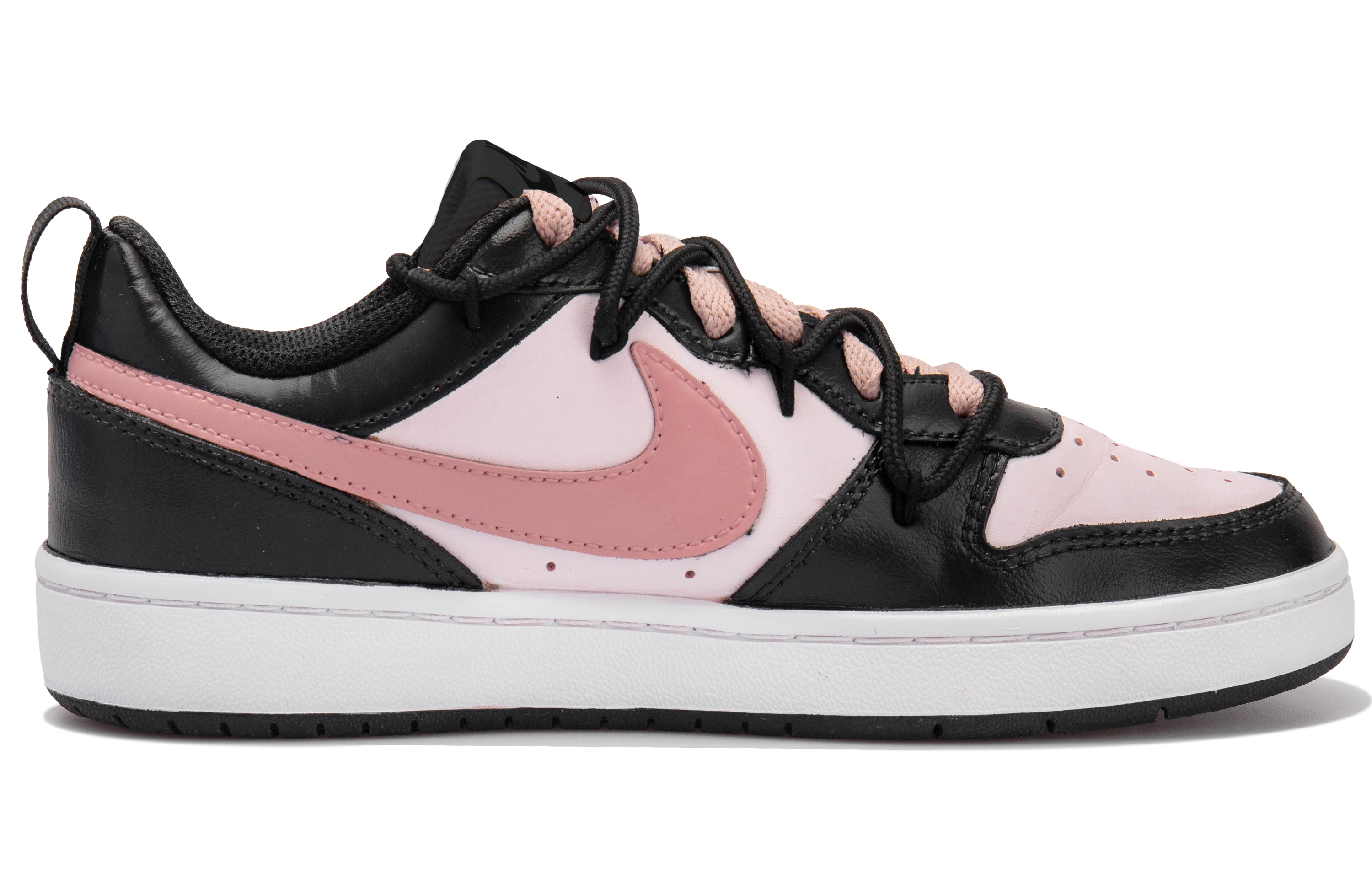 Lookbook (W) [Sepatu Kustom] Nike Court Borough 2 'Hitam Merah Muda Jantung' BQ5448-115（Team拾玖-霉霉粉心）