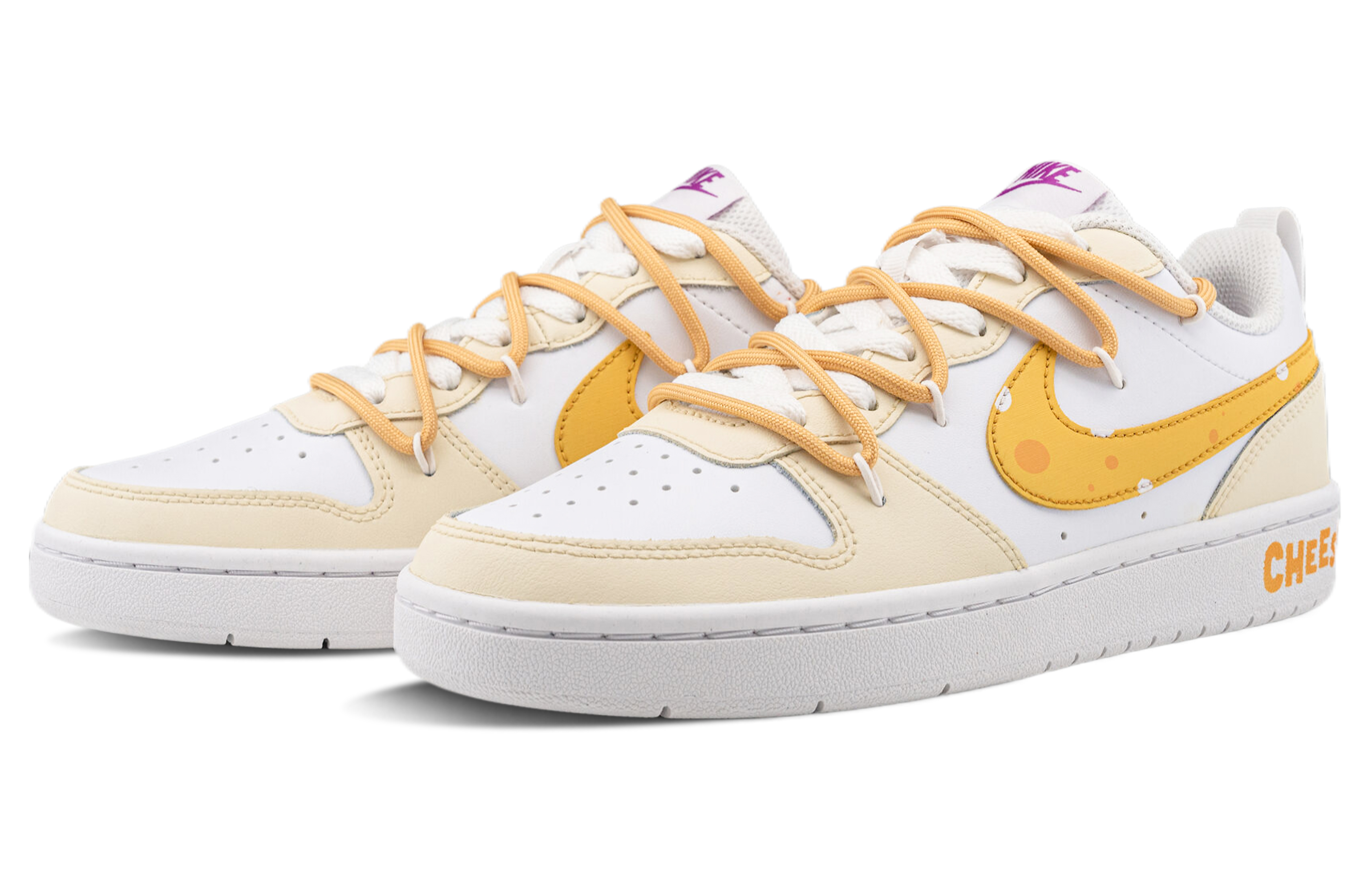 Shop (W) [Kasur Kasut] Nike Court Borough 2 'Perangkap Keju' DQ5979-100（Team拾陆-奶酪陷阱女款）