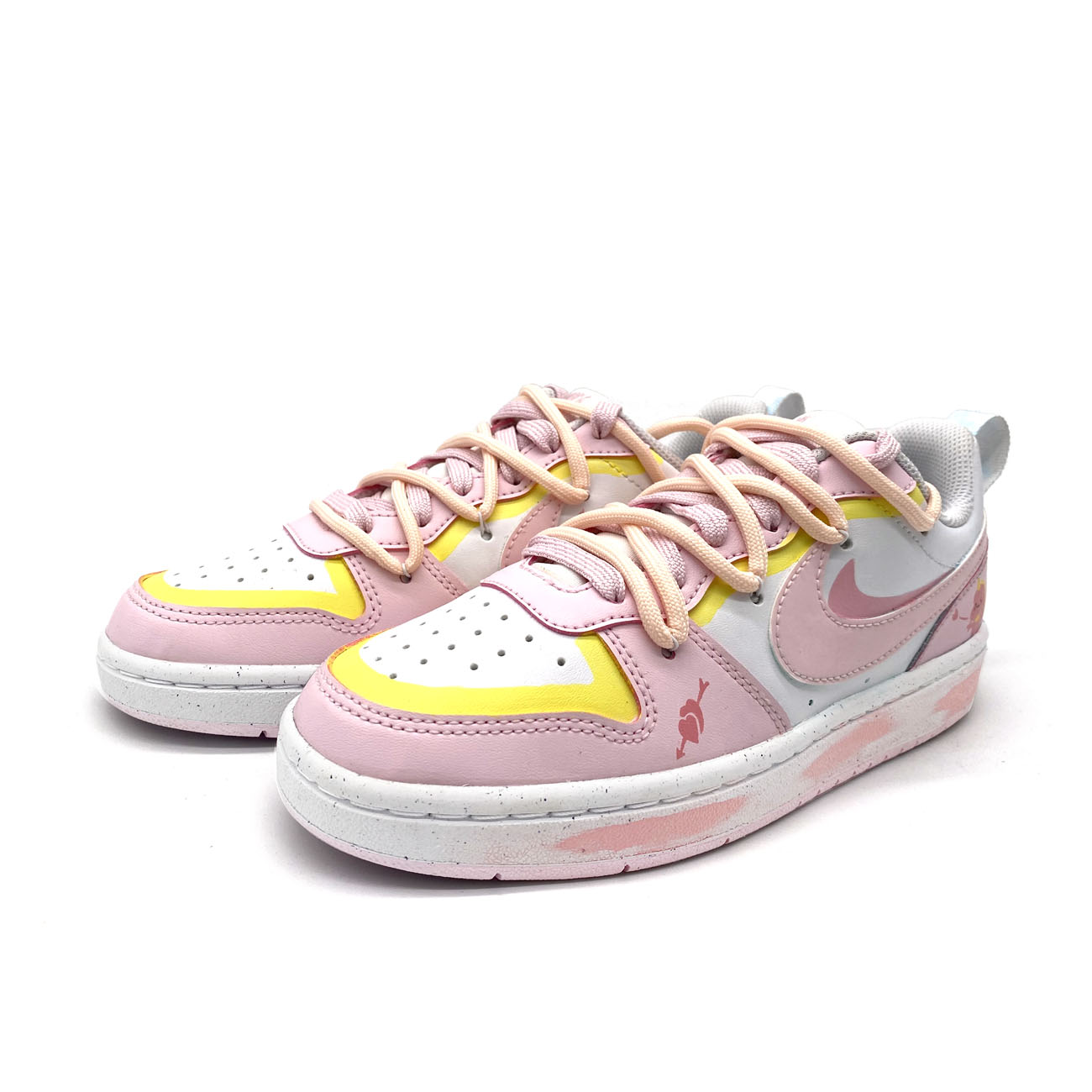 Shop (W) カスタム ナイキ コート Borough 2 '白桃龍年' DQ0492-100（Team184-粉龙爱心）