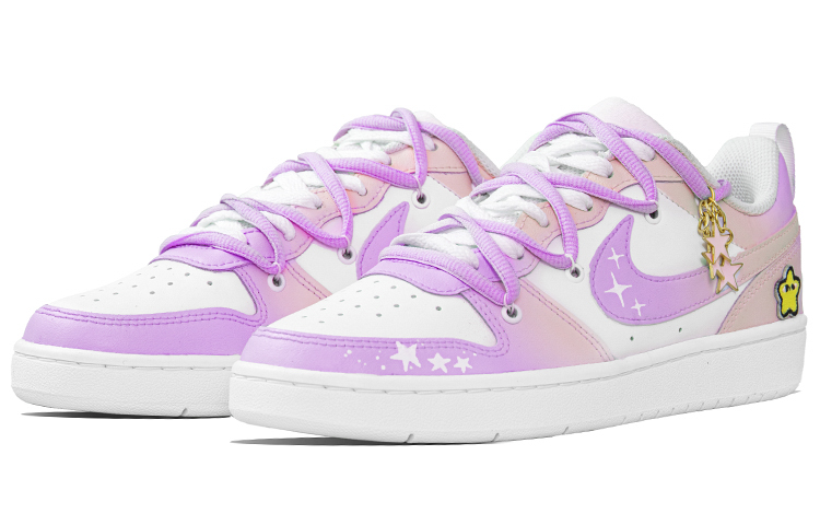 Shop 【訂製球鞋】Nike Court Borough 2 漸變 星星 簡約 防滑耐磨 低筒 板鞋 女款 粉色