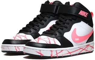 【定制球鞋】 Nike Court Borough 2 潑墨 解構 機能 復古潮流 時尚 耐磨 中幫 板鞋 女款 黑粉白 Lookbook 【定制球鞋】 Nike Court Borough 2 潑墨 解構 機能 復古潮流 時尚 耐磨 中幫 板鞋 女款 黑粉白