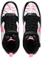 【定制球鞋】 Nike Court Borough 2 潑墨 解構 機能 復古潮流 時尚 耐磨 中幫 板鞋 女款 黑粉白 Shop 【定制球鞋】 Nike Court Borough 2 潑墨 解構 機能 復古潮流 時尚 耐磨 中幫 板鞋 女款 黑粉白