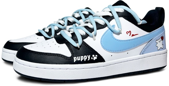 (W) Zapatillas Nike Court Borough 'Perro Corazón Negro-Azul' BQ5448-115(Team288-爱心小狗女款黑蓝) Shop (W) Zapatillas Nike Court Borough 'Perro Corazón Negro-Azul' BQ5448-115(Team288-爱心小狗女款黑蓝)