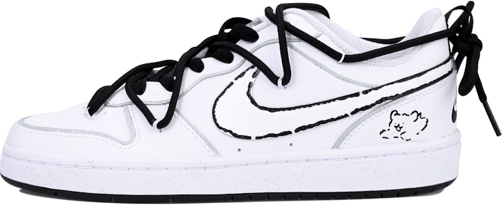 【客製化球鞋】 Nike Court Borough Vlad 線條狗狗 防滑減震 低筒 板鞋 女款 黑白 Buy 【客製化球鞋】 Nike Court Borough Vlad 線條狗狗 防滑減震 低筒 板鞋 女款 黑白