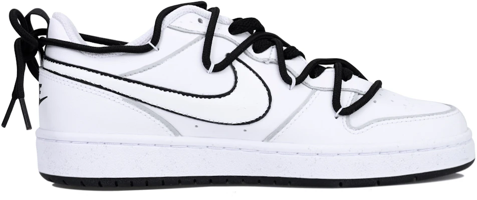 【客製化球鞋】 Nike Court Borough Vlad 線條狗狗 防滑減震 低筒 板鞋 女款 黑白 Order 【客製化球鞋】 Nike Court Borough Vlad 線條狗狗 防滑減震 低筒 板鞋 女款 黑白