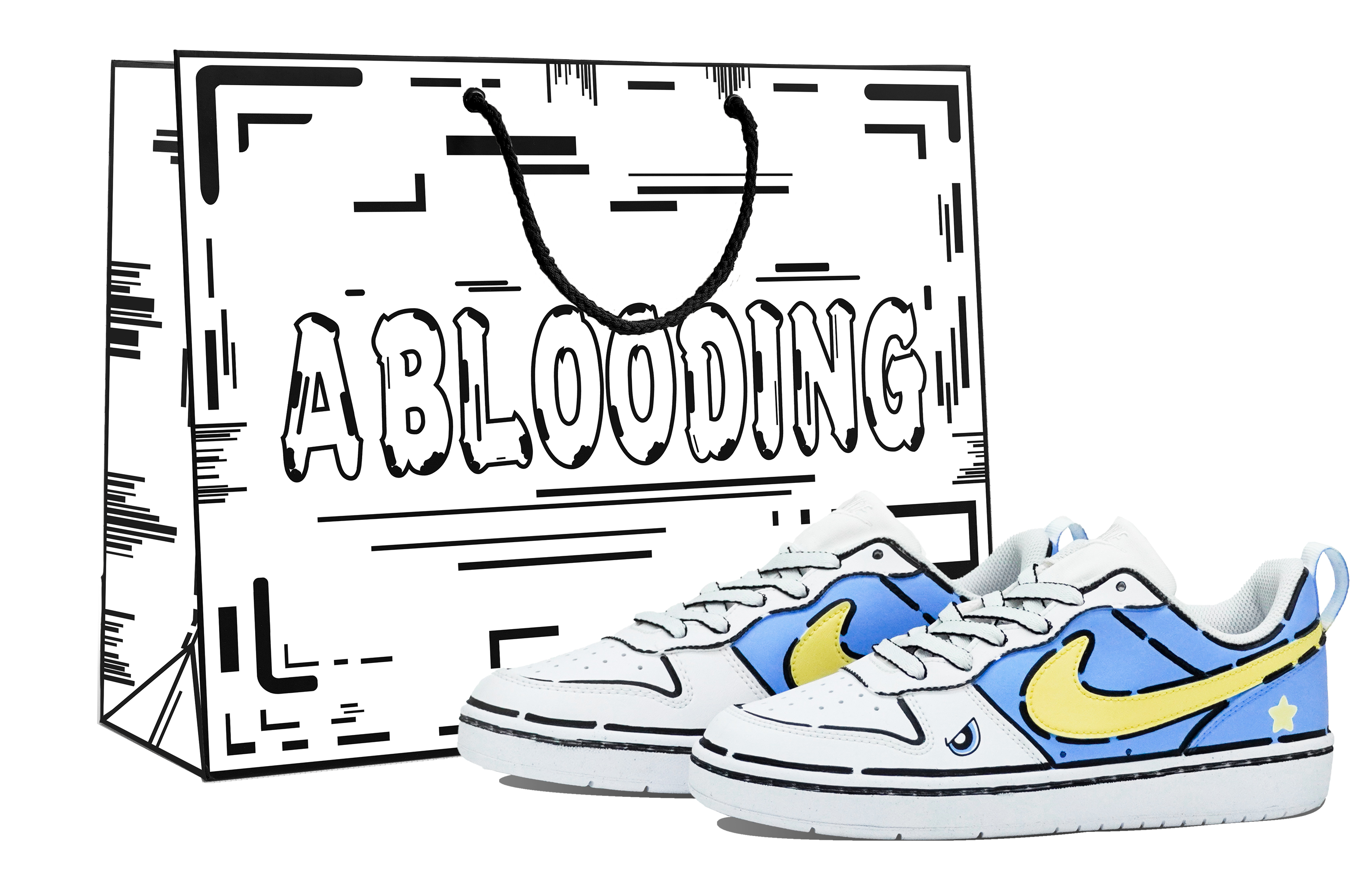 Buy (W) 나이키 코트 보로 '카툰 블루' (커스텀) BQ5448-100(Team14-飞天泡泡蓝S-Box)