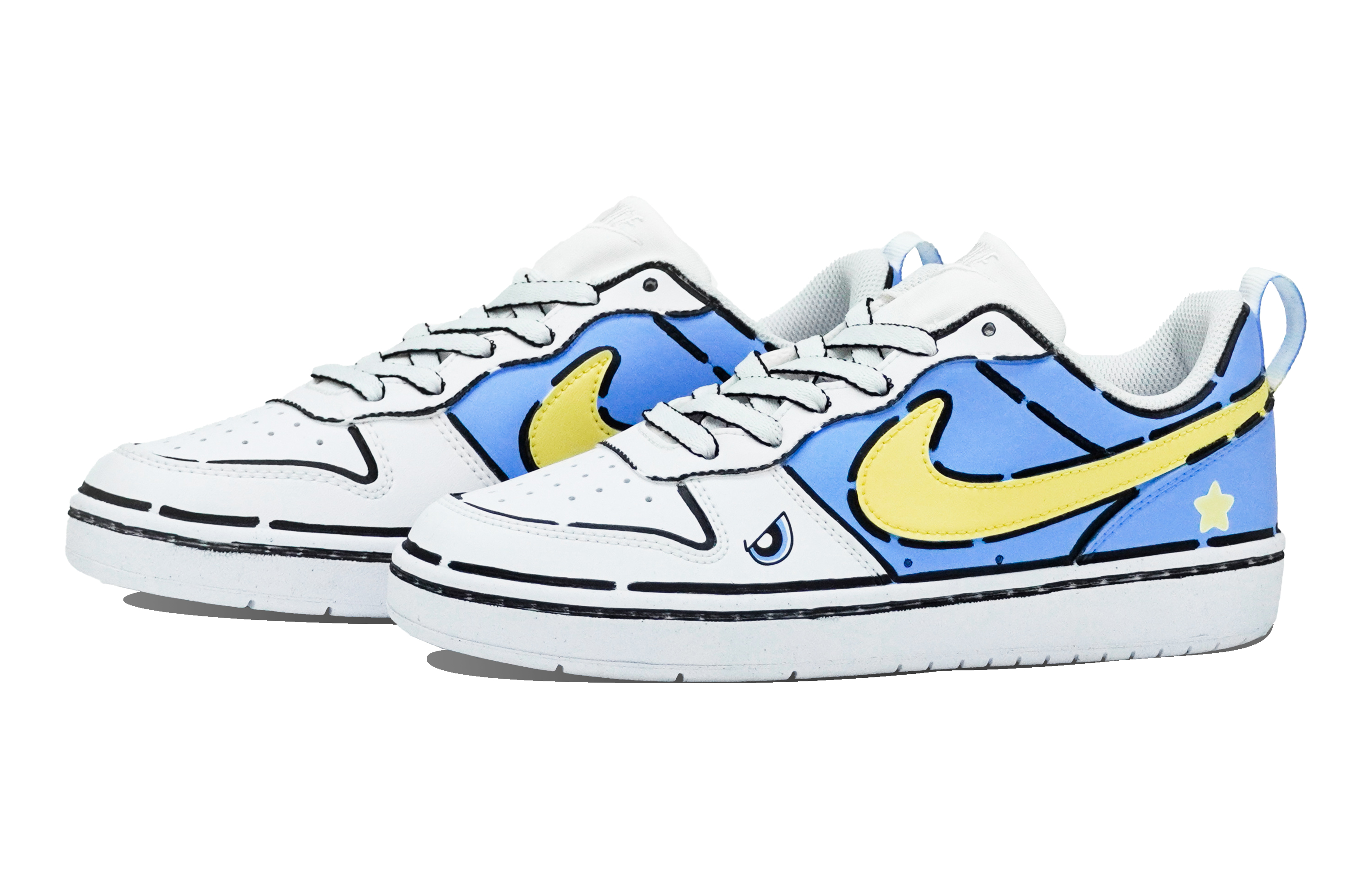 Purchase (W) 나이키 코트 보로 '카툰 블루' (커스텀) BQ5448-100(Team14-飞天泡泡蓝S-Box)