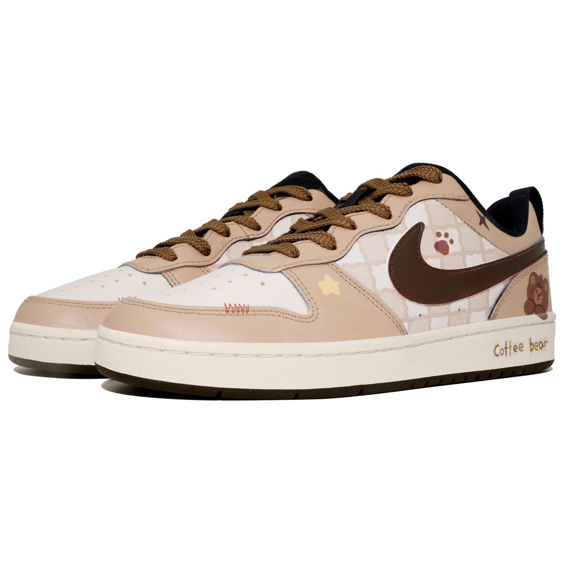 Shop (W) 나이키 코트 버로우 '커피 곰' (맞춤 제작) BQ5448-115(Team113-咖啡小熊S-BOX)