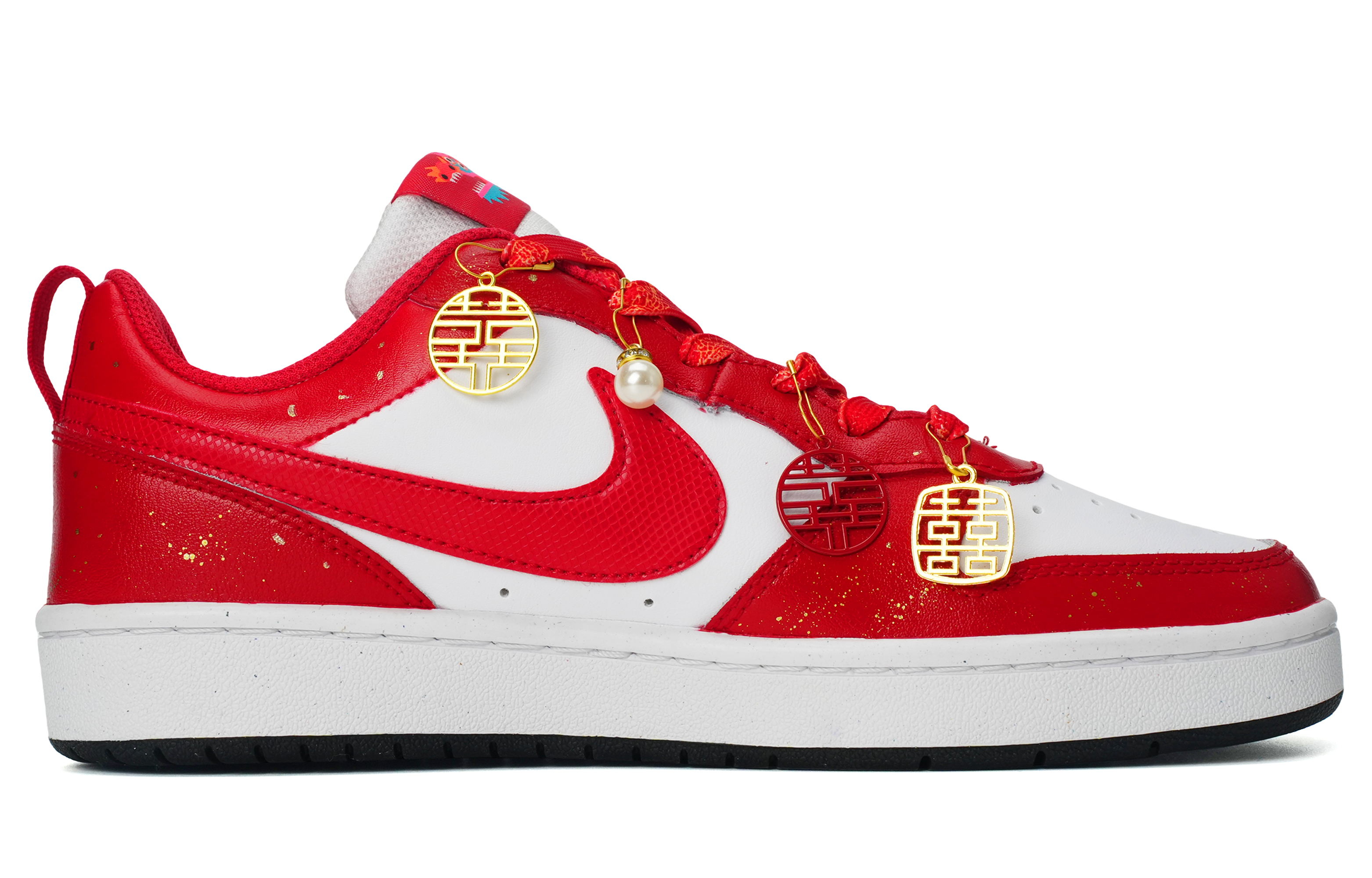 [Custom Shoes] (W) Nike Court Borough 'Festive Red' 圖 3