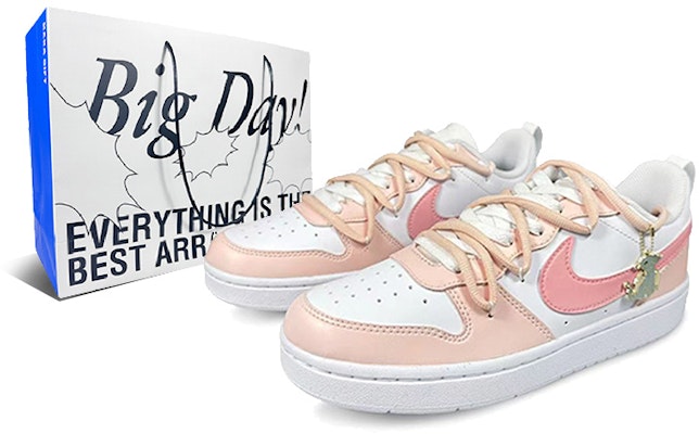 (W) Zapatillas Nike Court Borough "Rosa Melocotón" BQ5448-100(Team187-粉色简约小龙龙) Buy (W) Zapatillas Nike Court Borough "Rosa Melocotón" BQ5448-100(Team187-粉色简约小龙龙)