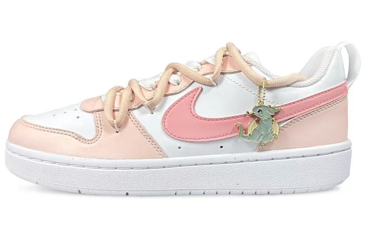 Lookbook (W) Zapatillas Nike Court Borough "Rosa Melocotón" BQ5448-100（Team187-粉色简约小龙龙）