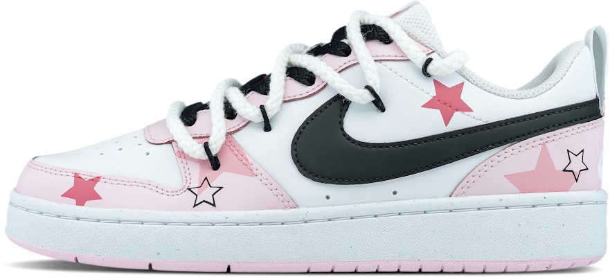 【客製化球鞋】 Nike Court Borough PEEKABOO甜粉星夢 獨特禮盒 少女潮流 高街解構 皮革 厚底 防滑耐磨 低筒 板鞋 女款 粉色 Lookbook 【客製化球鞋】 Nike Court Borough PEEKABOO甜粉星夢 獨特禮盒 少女潮流 高街解構 皮革 厚底 防滑耐磨 低筒 板鞋 女款 粉色