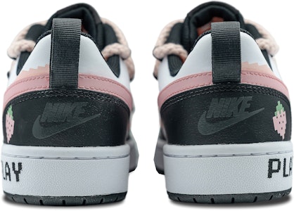 【定製球鞋】 Nike Court Borough PEEKABOO甜酷莓莓 特殊禮盒 少女甜美 潮流百搭 皮革 厚底 防滑耐磨 低筒 板鞋 女款 黑粉 Details for 【定製球鞋】 Nike Court Borough PEEKABOO甜酷莓莓 特殊禮盒 少女甜美 潮流百搭 皮革 厚底 防滑耐磨 低筒 板鞋 女款 黑粉