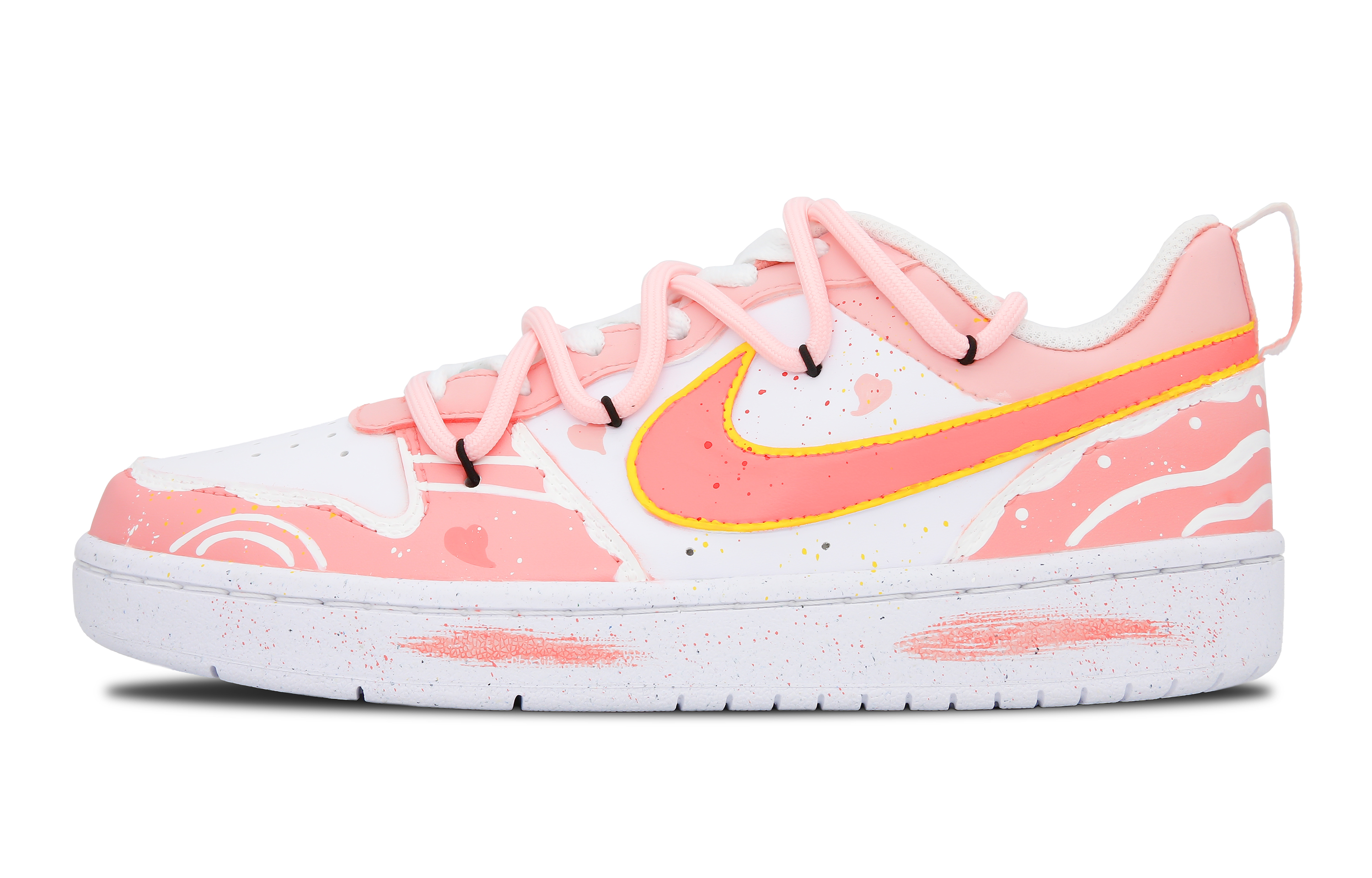 [Custom Shoes] (W) Nike Court Borough 'Pink Blessings'