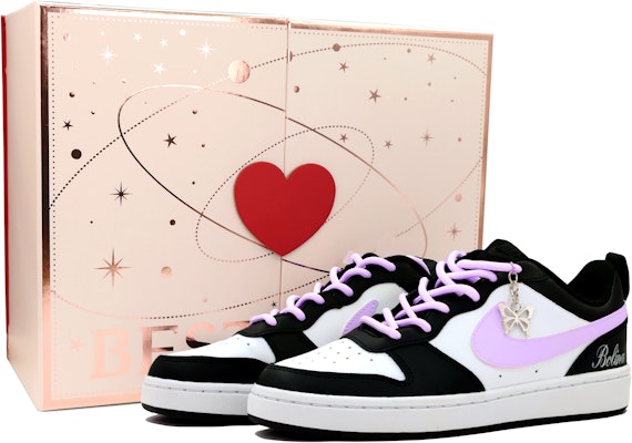 (W) 나이키 코트 버로우 '퍼플 잉크' 커스텀 슈즈 bq5448-115(Team271-紫墨星颉520礼盒) Order (W) 나이키 코트 버로우 '퍼플 잉크' 커스텀 슈즈 bq5448-115(Team271-紫墨星颉520礼盒)