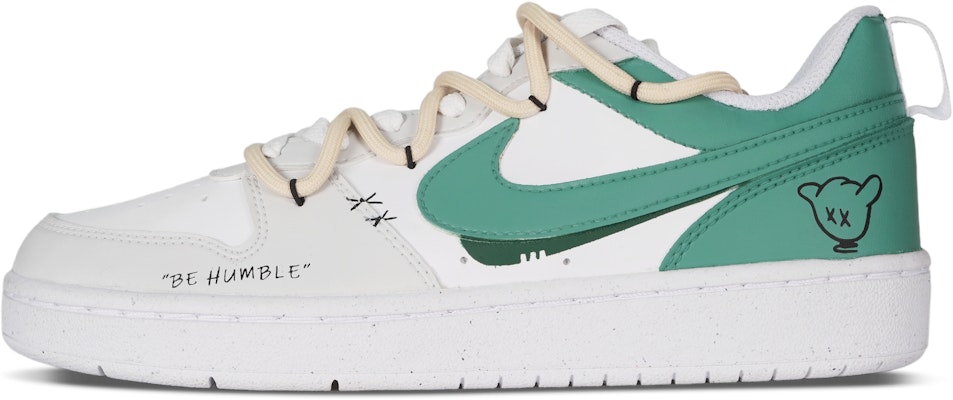 【客製化球鞋】Nike Court Borough 雙鉤 解構 高街 低筒 板鞋 女款 白綠 Buy 【客製化球鞋】Nike Court Borough 雙鉤 解構 高街 低筒 板鞋 女款 白綠